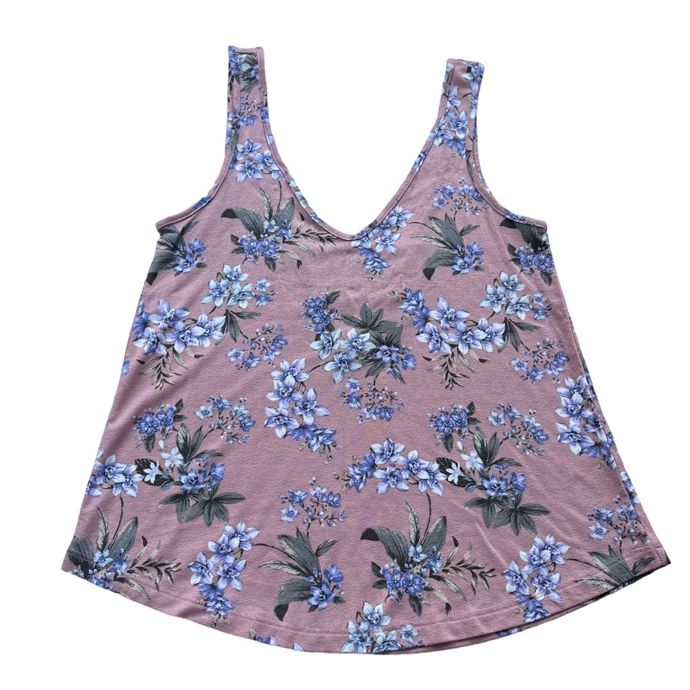 American Eagle Outfitters Soft &‎ Sexy Women’s XS Blush Pink Crepe Floral V Tank